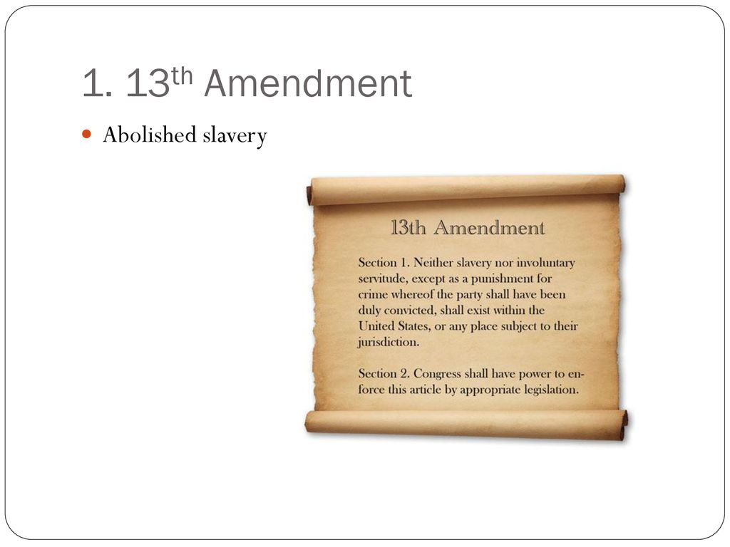 13th amendment importance