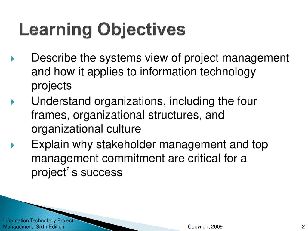 Chapter 2: The Project Management and Information Technology Context ...