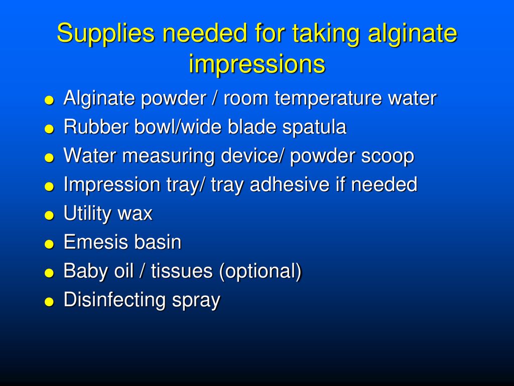 Alginate Adhesive improves impressions