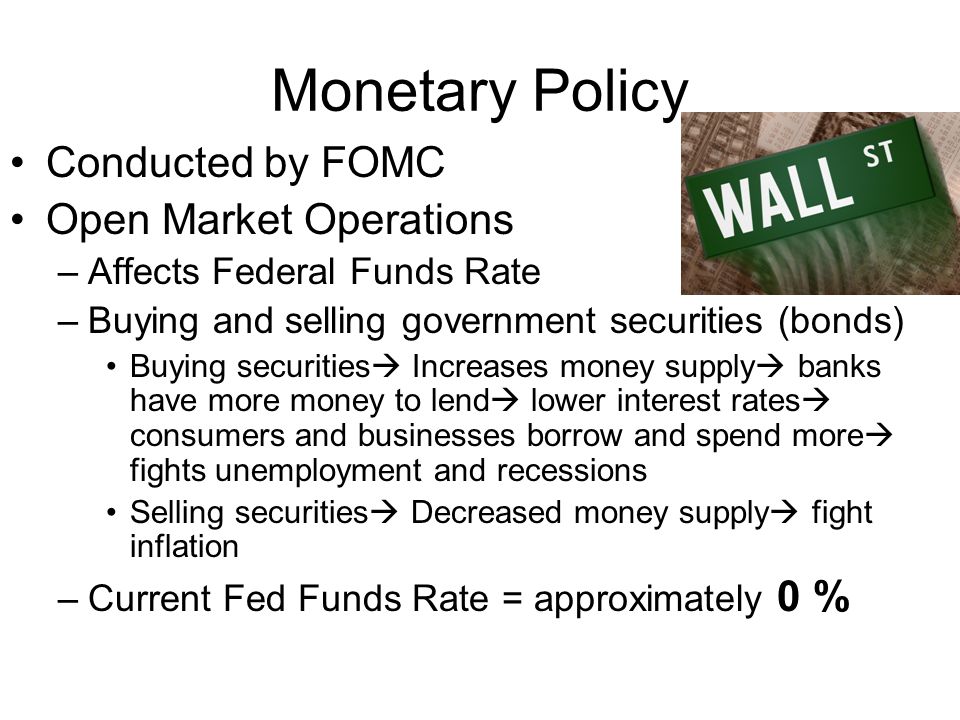 Monetary Policy Conducted by FOMC Open Market Operations