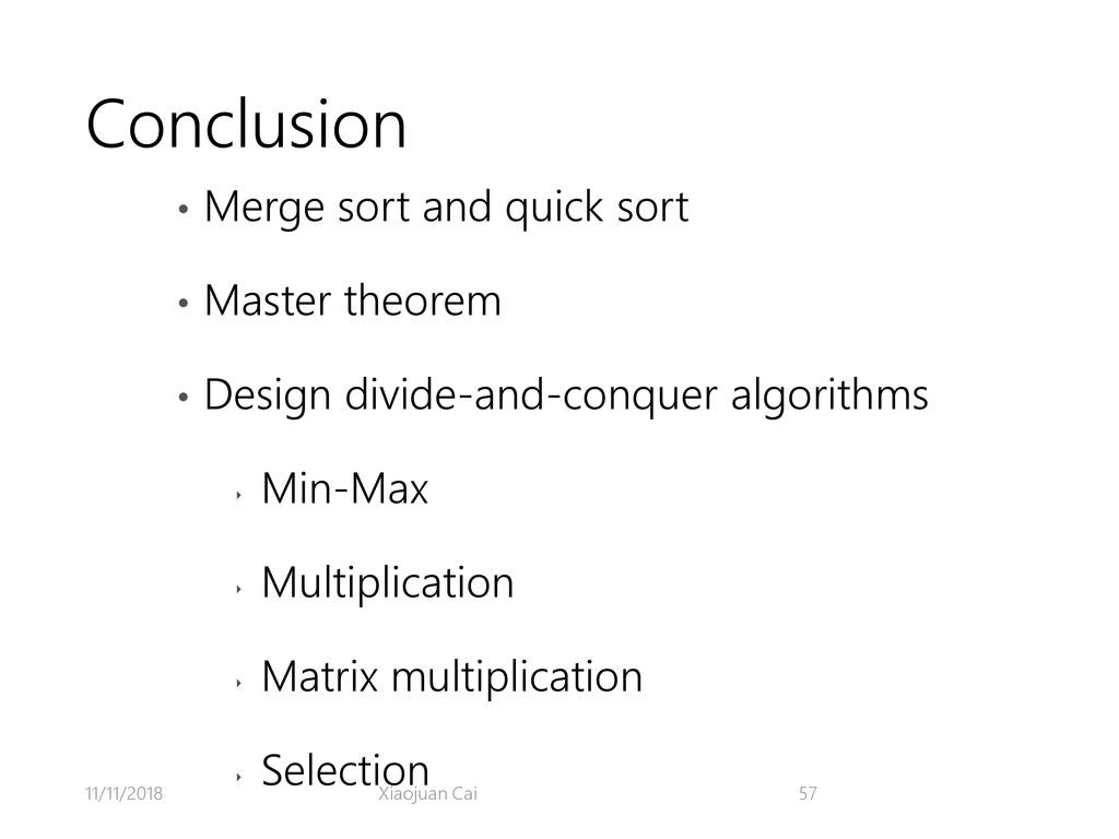 Lecture 4 Divide-and-Conquer - ppt download