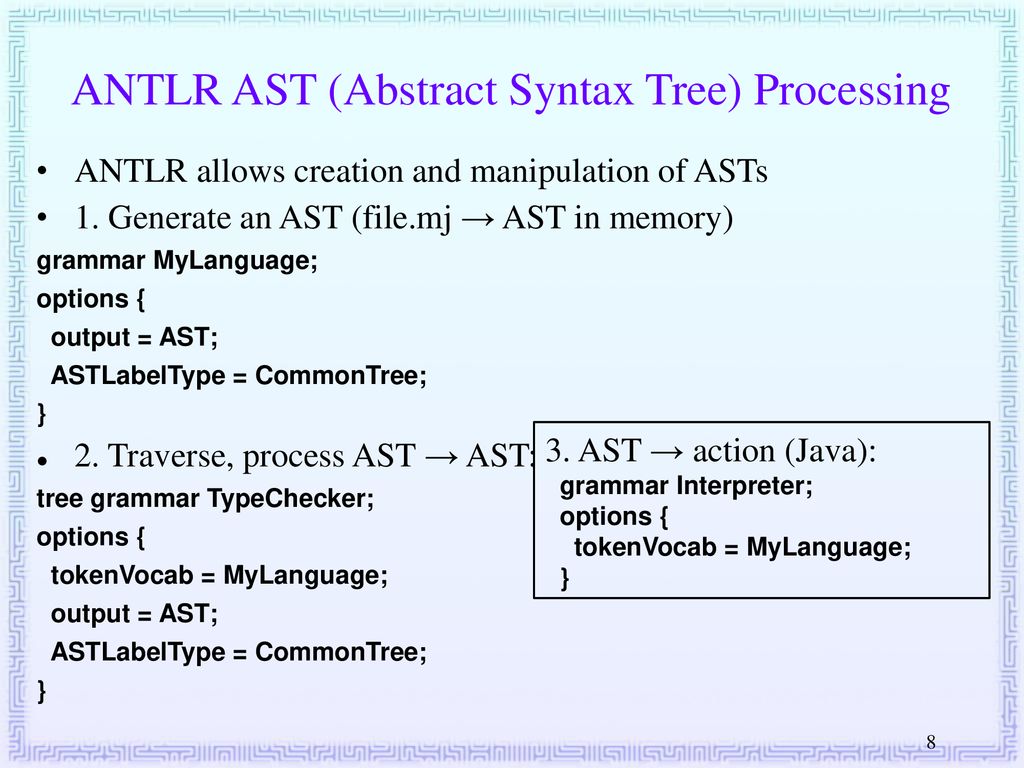 Compiler Design 22. ANTLR AST Traversal (AST as Input, AST Grammars ...