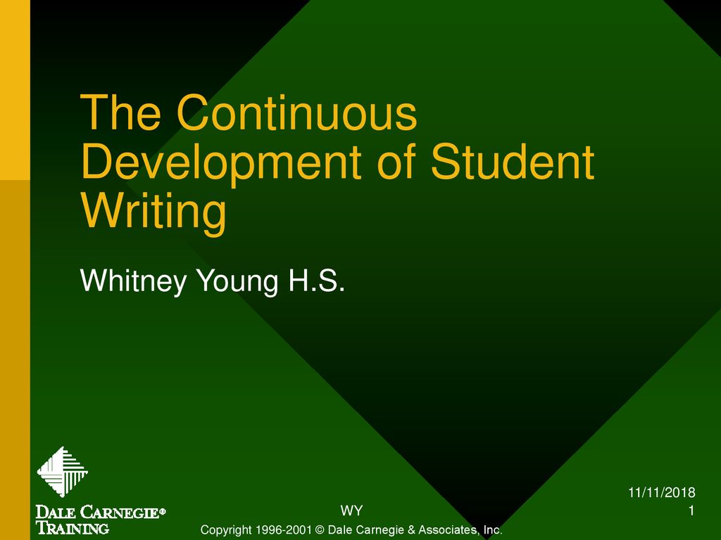The Continuous Development of Student Writing - ppt download