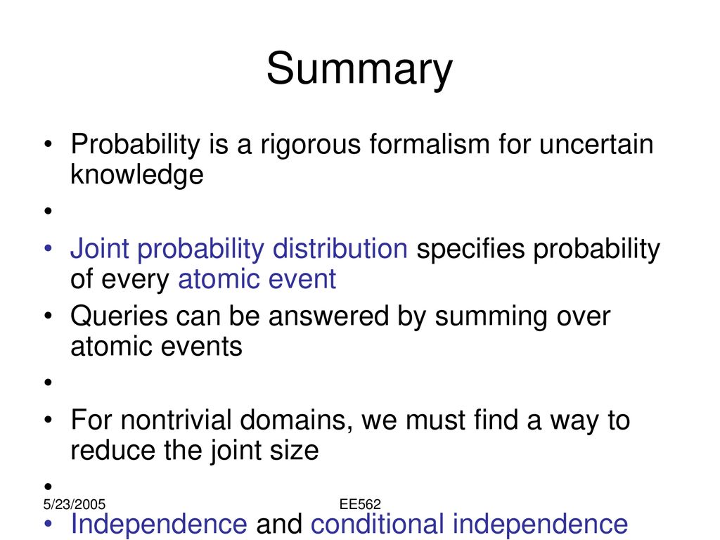 Summary Probability is a rigorous formalism for uncertain knowledge