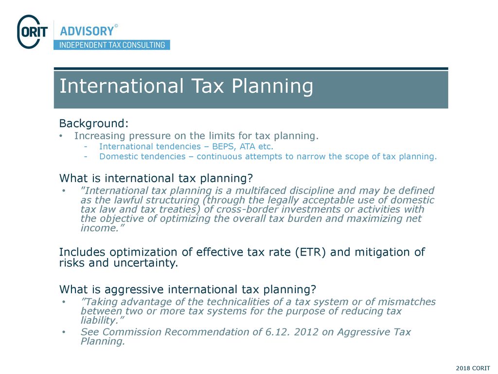 International tax planning