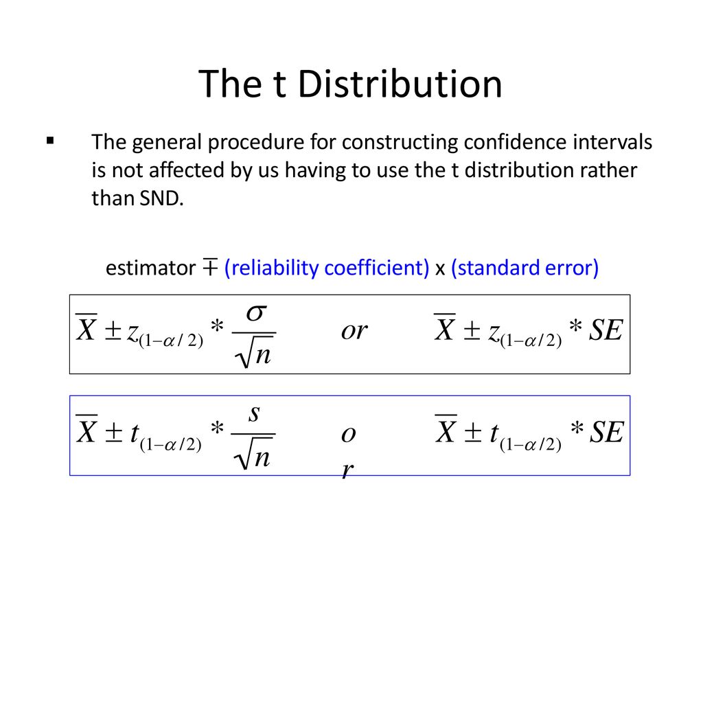 D Lecture 8 Distributions Of The Difference Between Two Sample Means Ppt Download