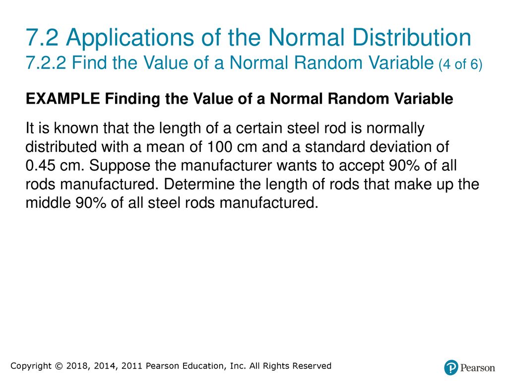 7. 2 Applications of the Normal Distribution 7. 2