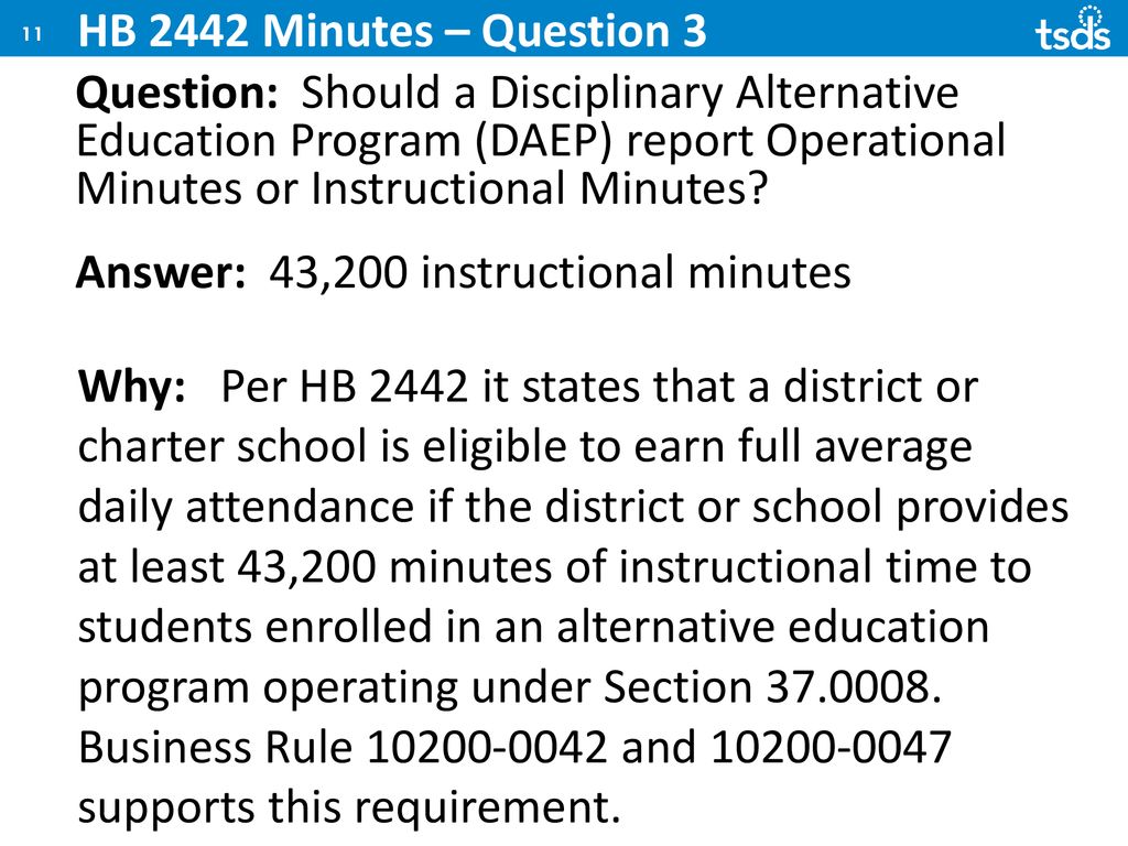 Answer: 43,200 instructional minutes