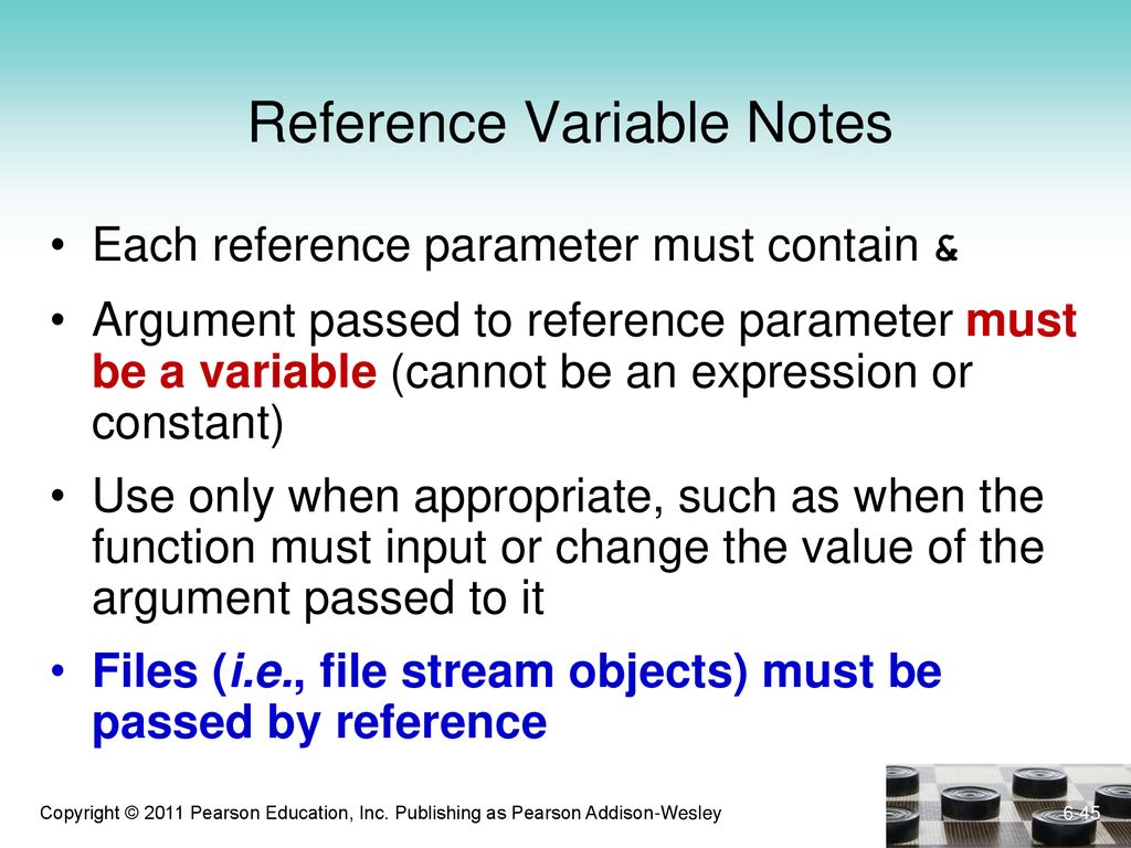 Reference Variable Notes