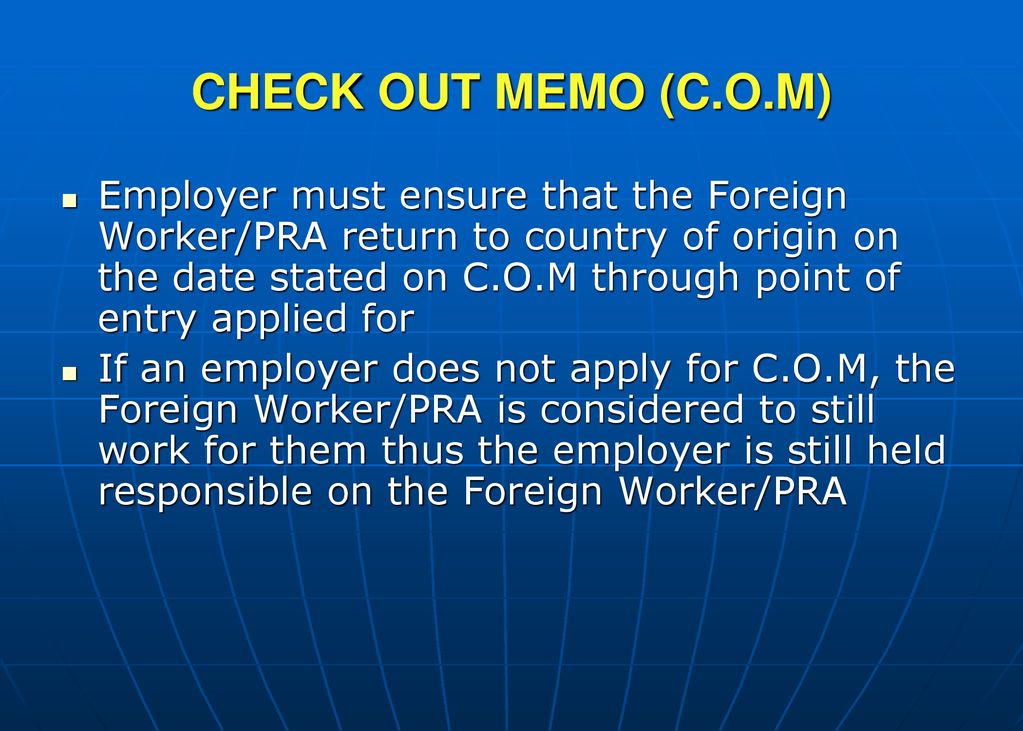 check out memo form