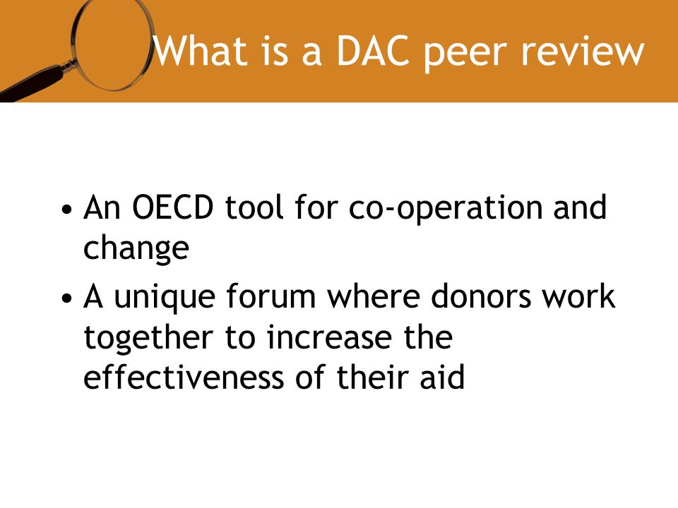 What is a DAC peer review