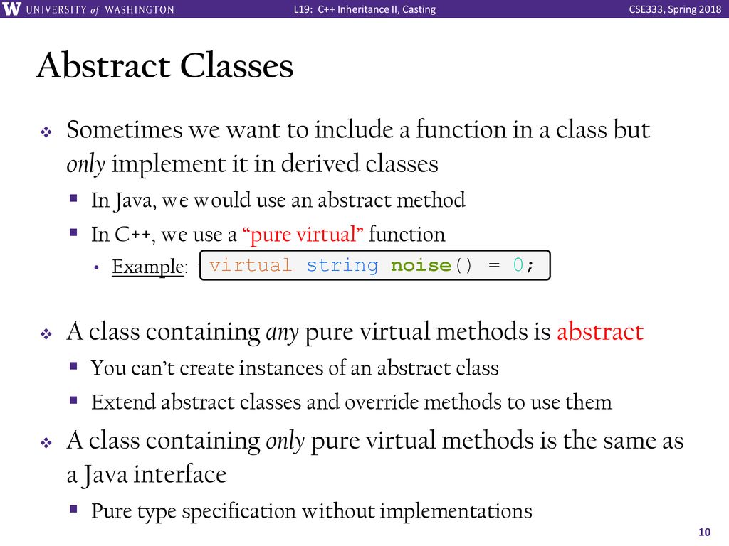 C Inheritance Ii Casting Cse 333 Spring Ppt Download