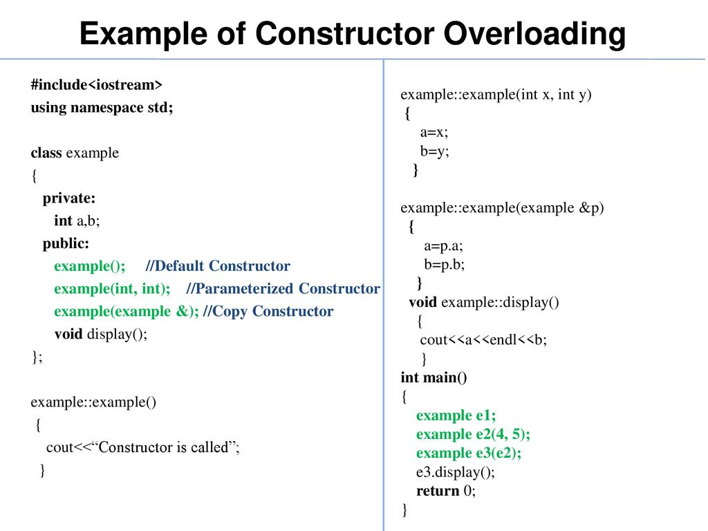 Developing a program in C++ : Constructor overloading — Steemit