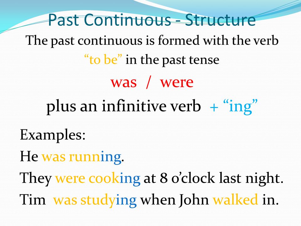 Past Continuous - Structure