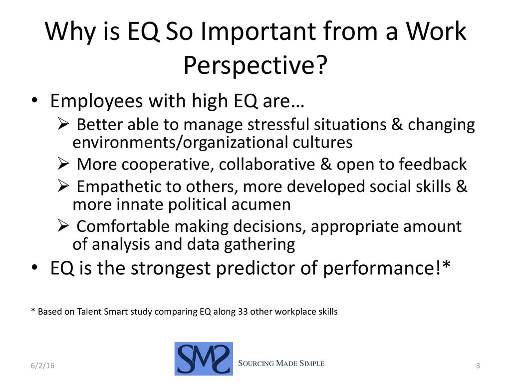 Why is EQ So Important from a Work Perspective