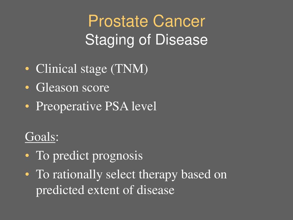 Prostate Cancer Staging of Disease