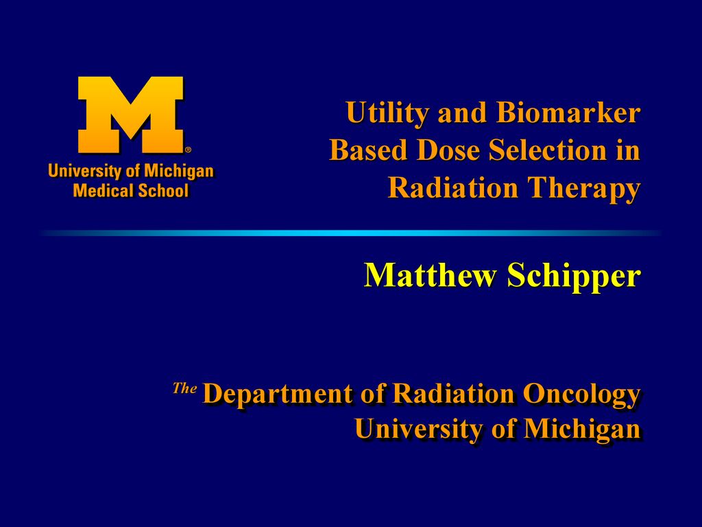 Utility and Biomarker Based Dose Selection in Radiation Therapy