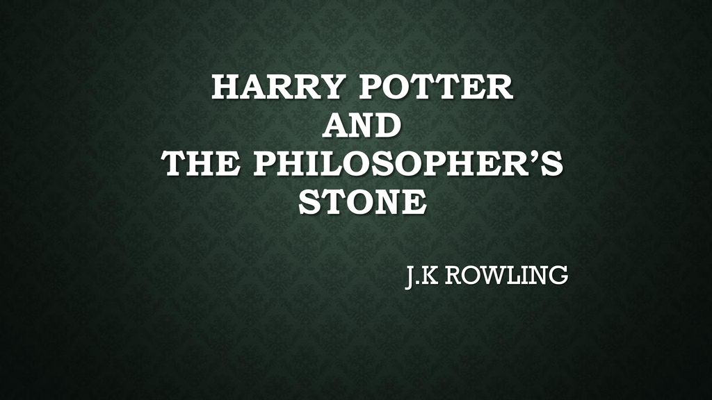 Harry potter and the philosopher’s stone
