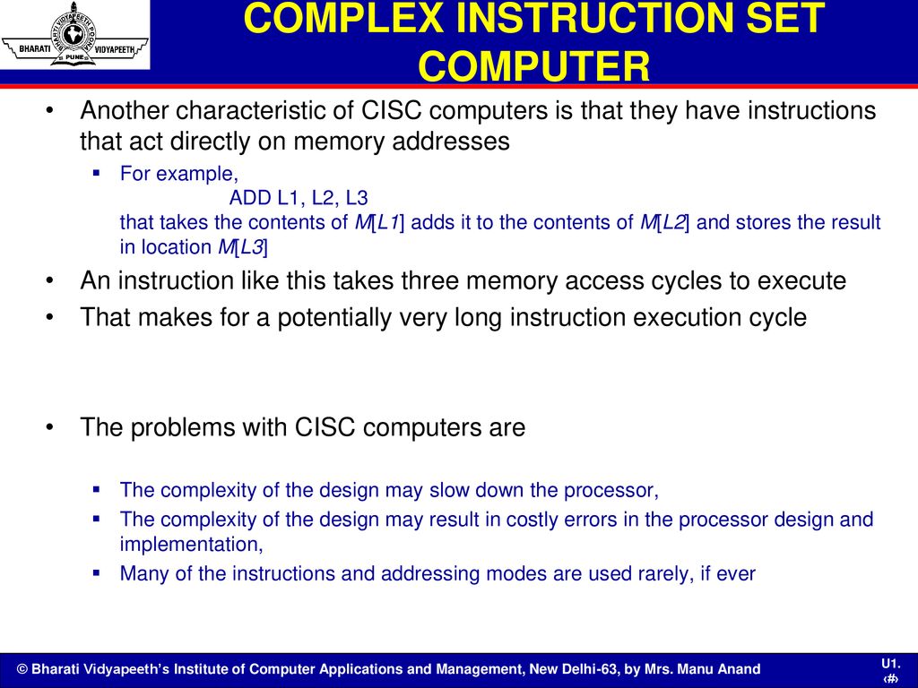 COMPLEX INSTRUCTION SET COMPUTER