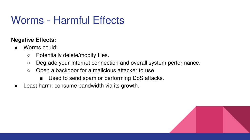 Worms - Harmful Effects