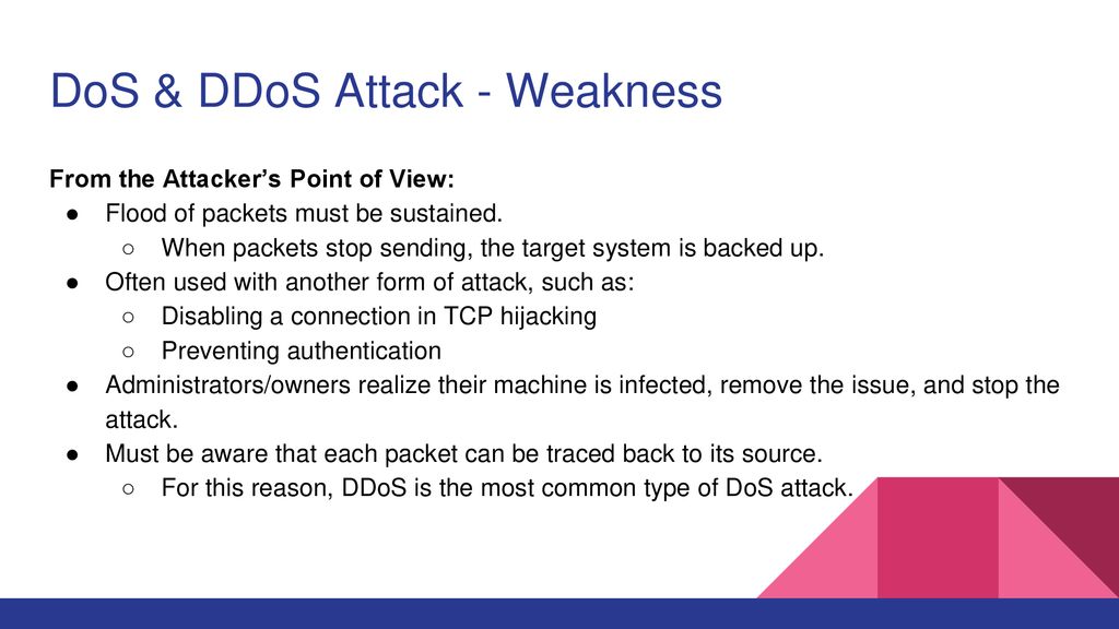 DoS & DDoS Attack - Weakness