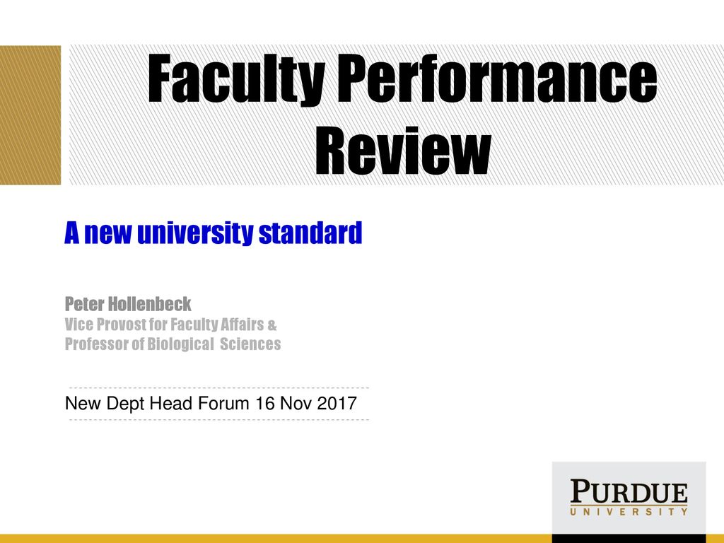 Faculty Performance Review - Ppt Download