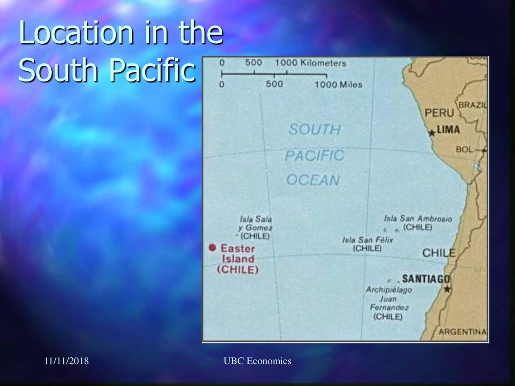 Location in the South Pacific