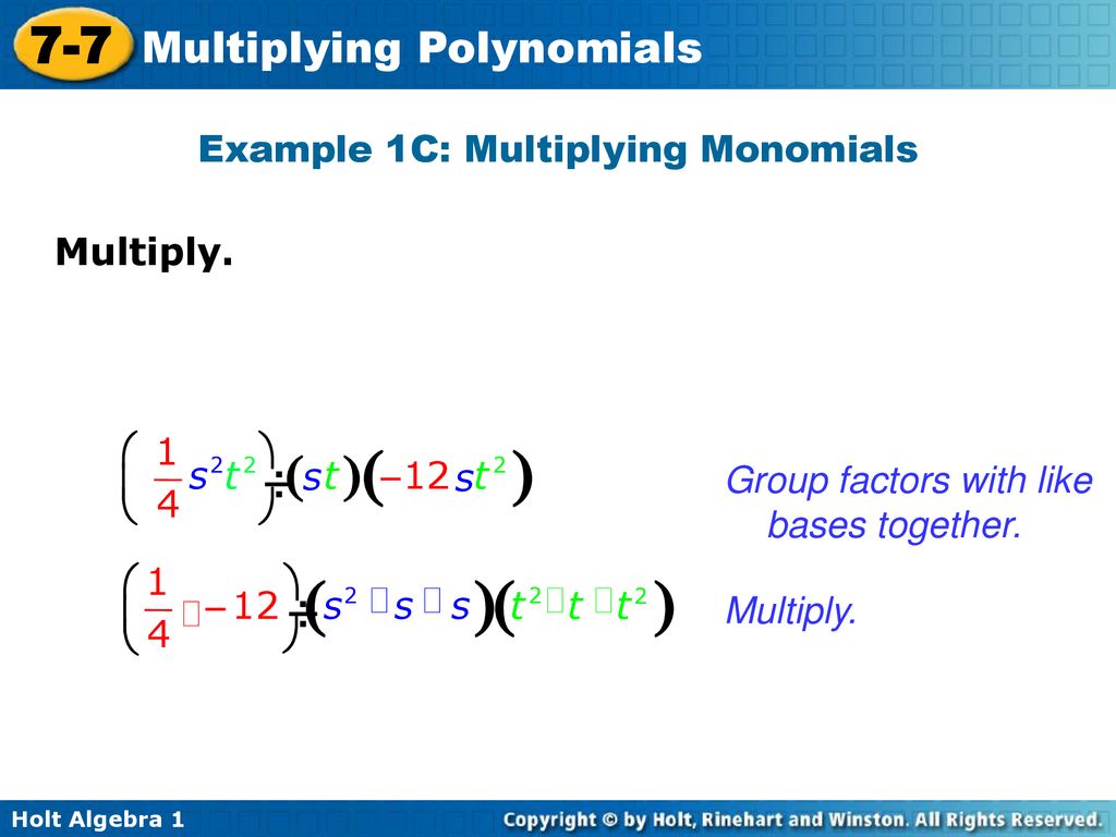 Objective Multiply Polynomials Ppt Download