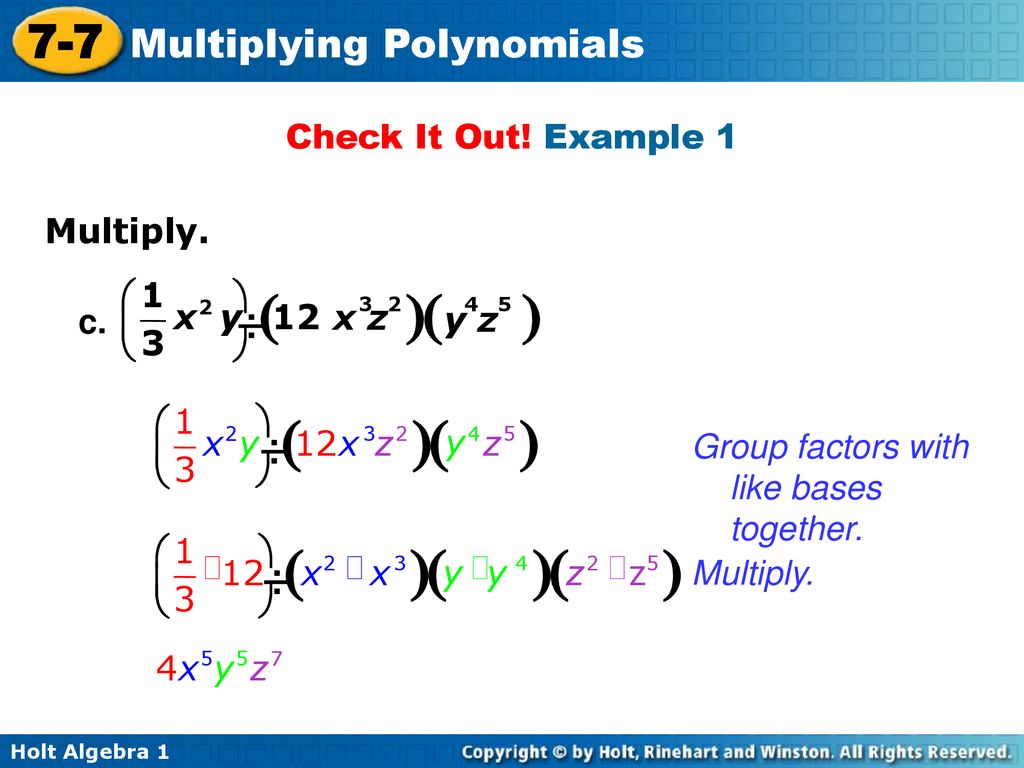 Objective Multiply Polynomials Ppt Download