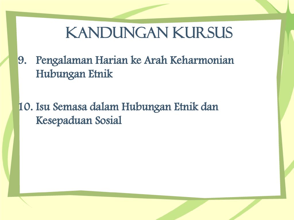 Hubungan Etnik Skp 2204 Pensyarah Pn Sri Rahayu Ismail Ppt Download