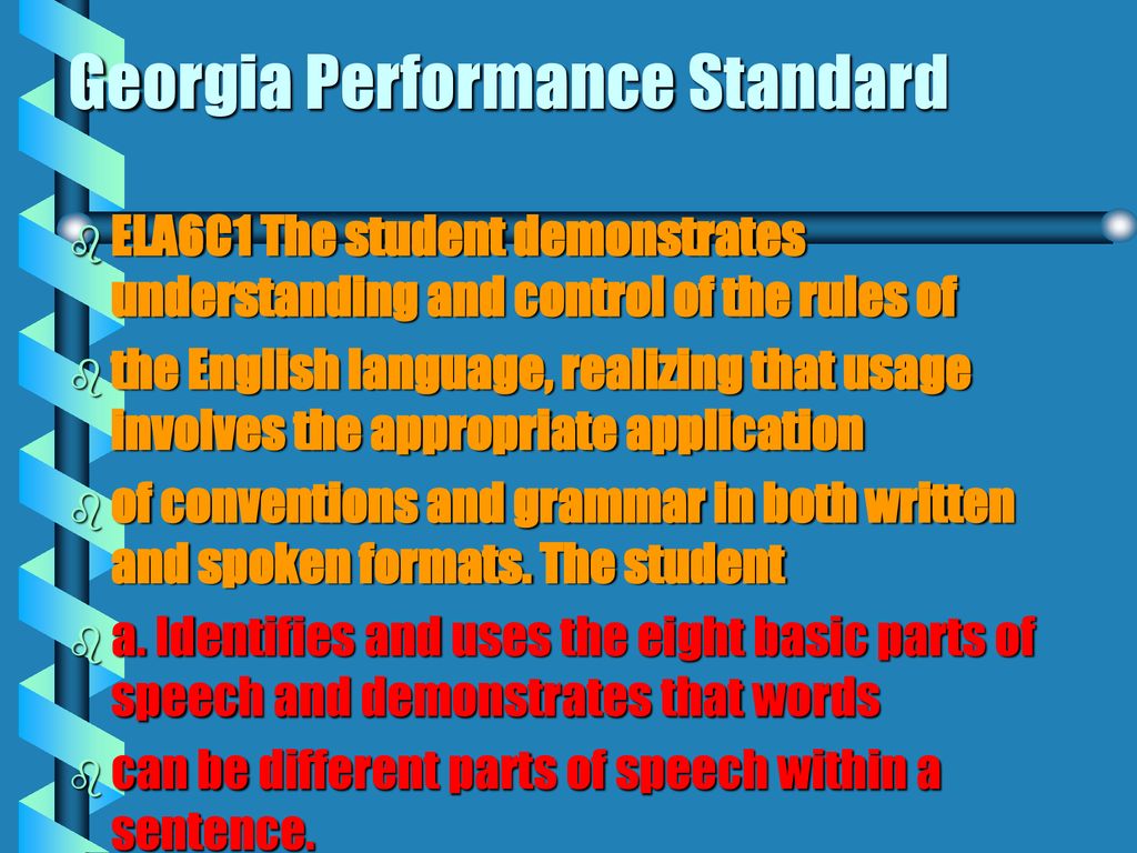Georgia Performance Standard