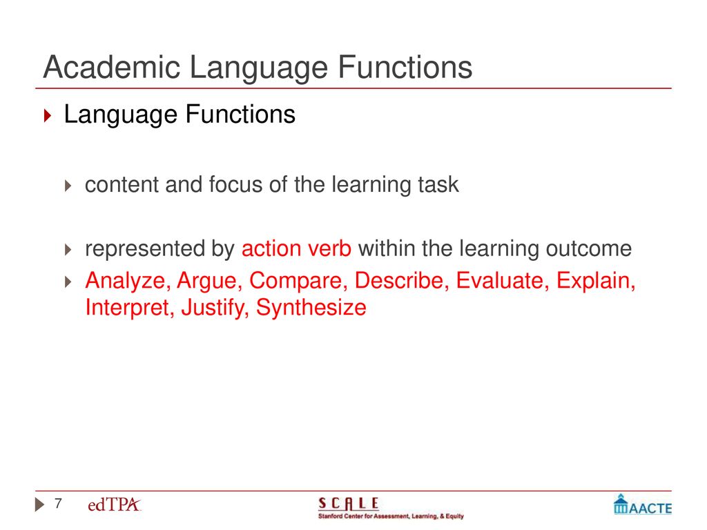 Academic Language Functions