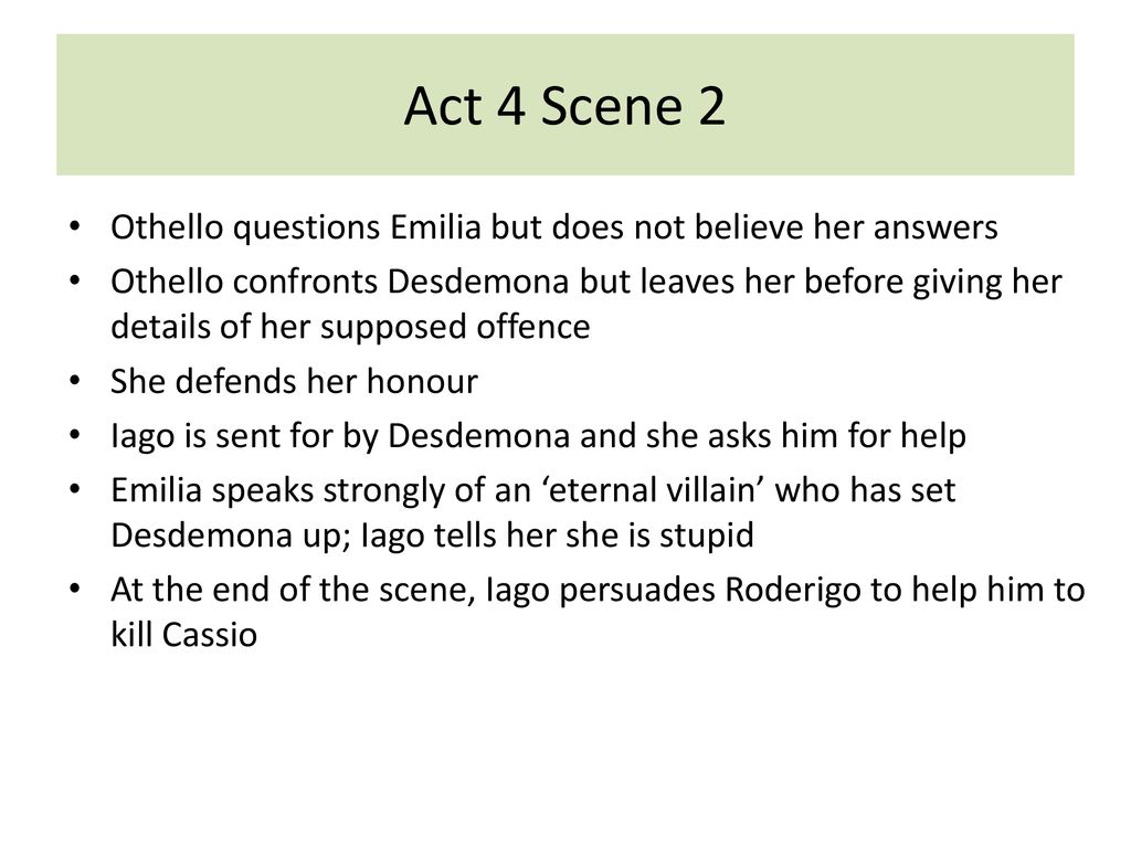othello act 4 scene 1 summary