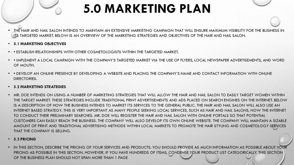 SPA Salon Business Plan - 16+ Examples, Format, How To Organize, Pdf