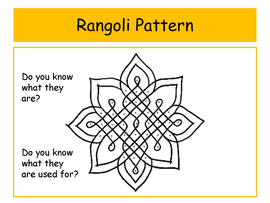Rangoli Pattern Do you know what they are
