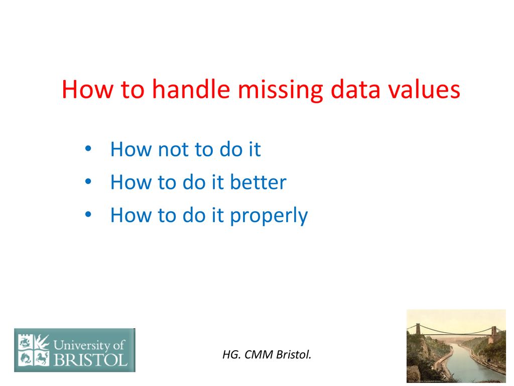 How to handle missing data values ppt download