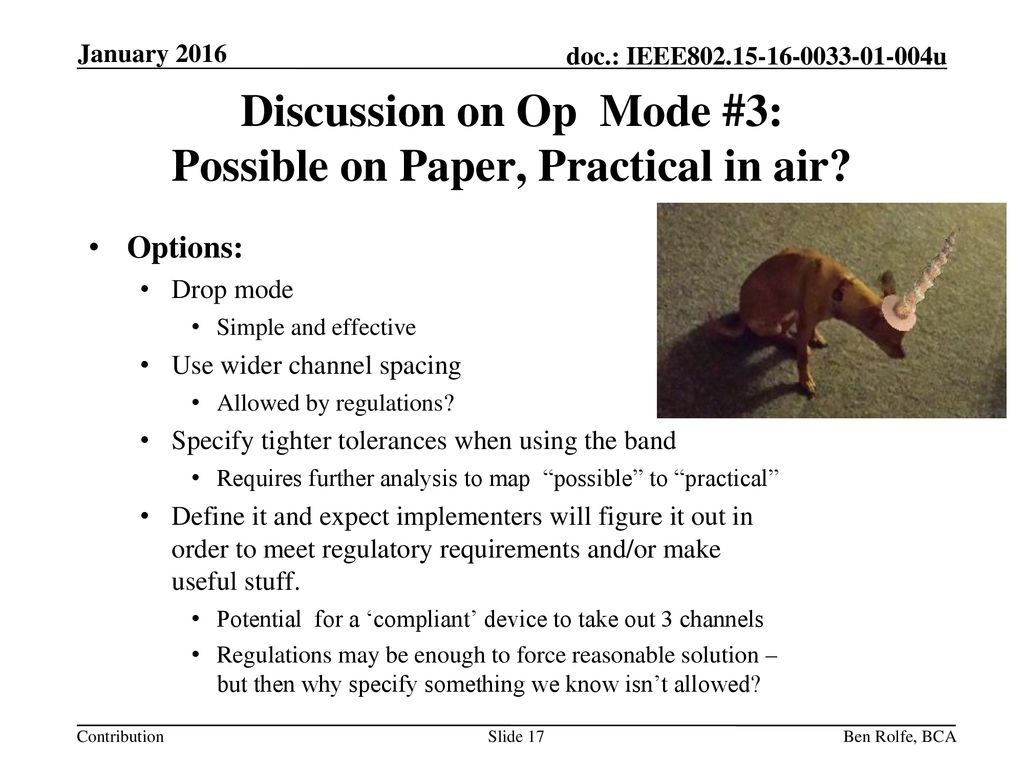 Discussion on Op Mode #3: Possible on Paper, Practical in air