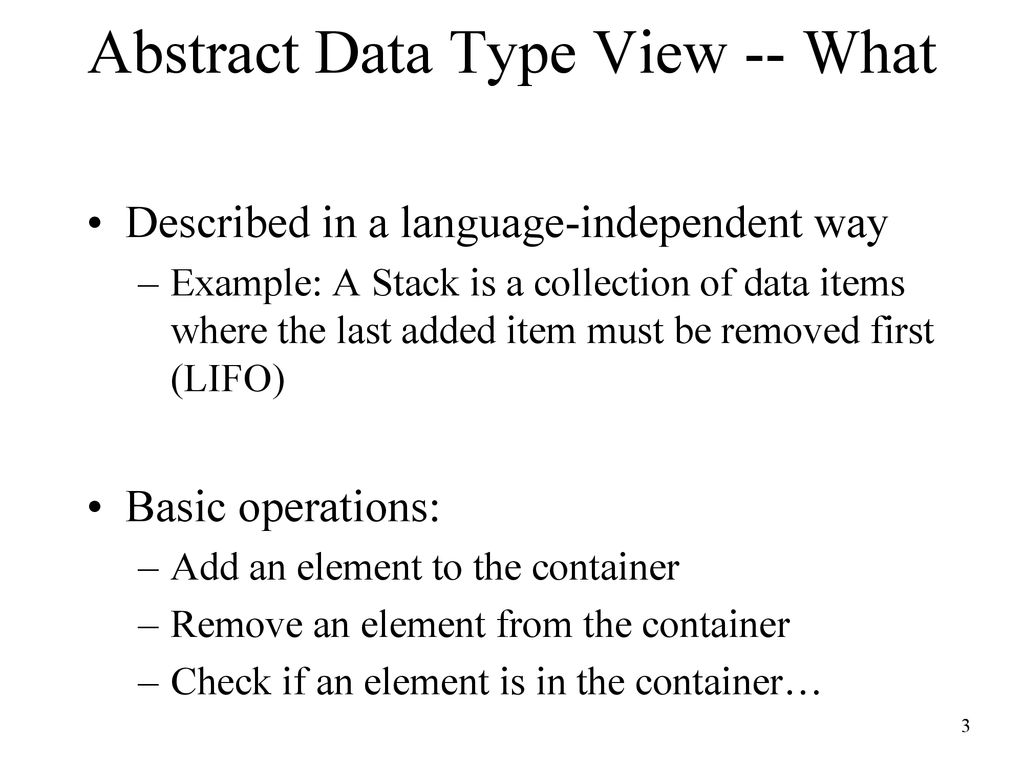 Abstract Data Types Adts Ppt Download
