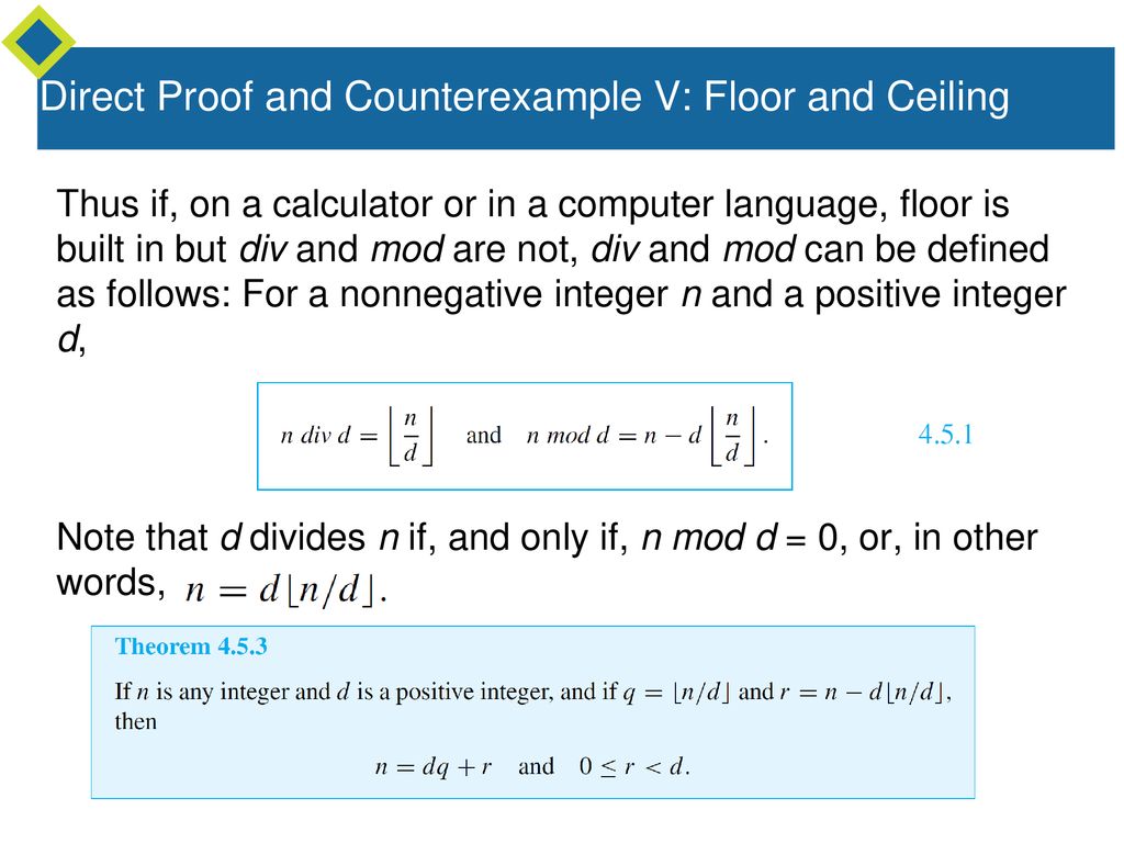 Direct Proof and Counterexample V: Floor and Ceiling - ppt download