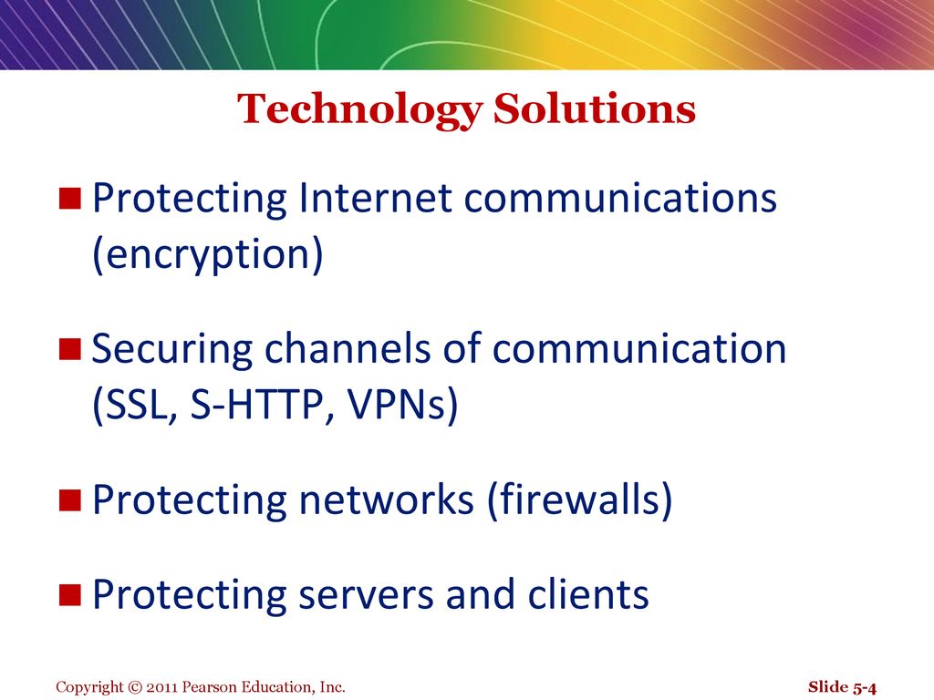 Protecting Internet communications (encryption)