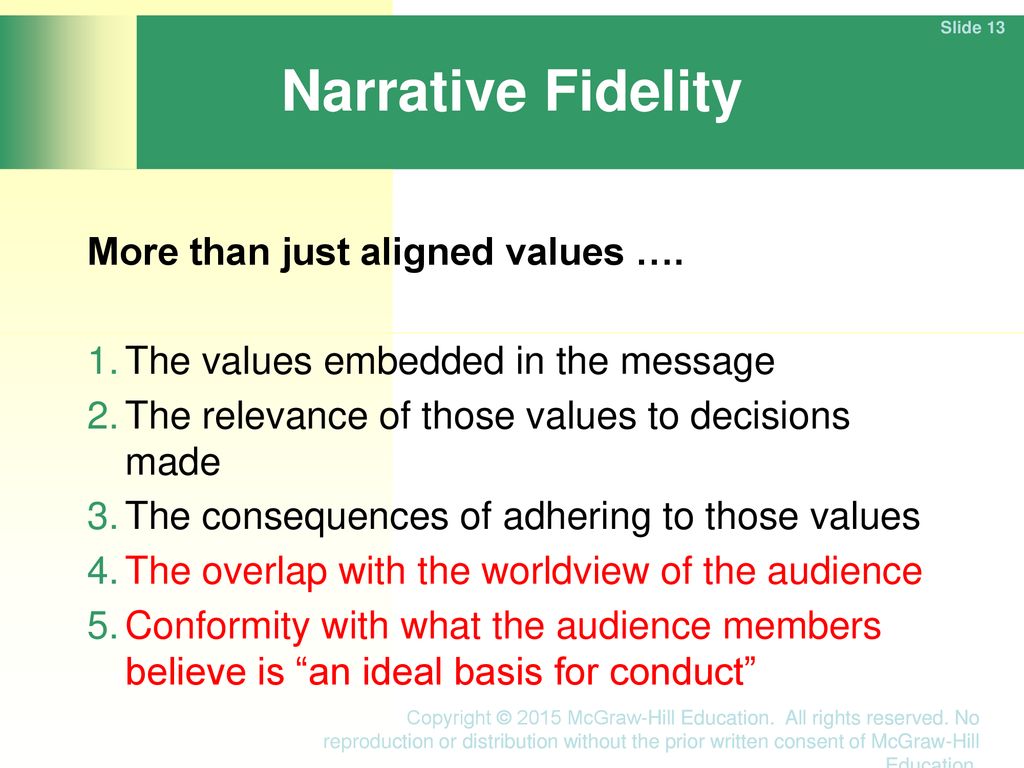 Narrative Fidelity Example