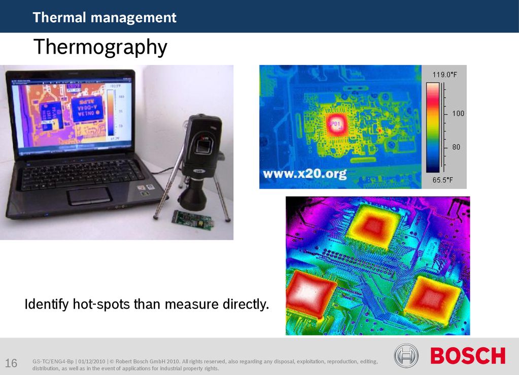 Thermography Thermal management