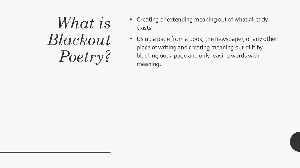 Blackout poetry create your masterpiece ppt download