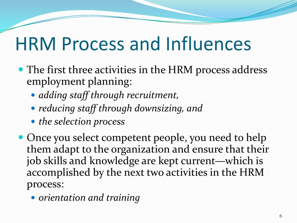 HRM Process and Influences