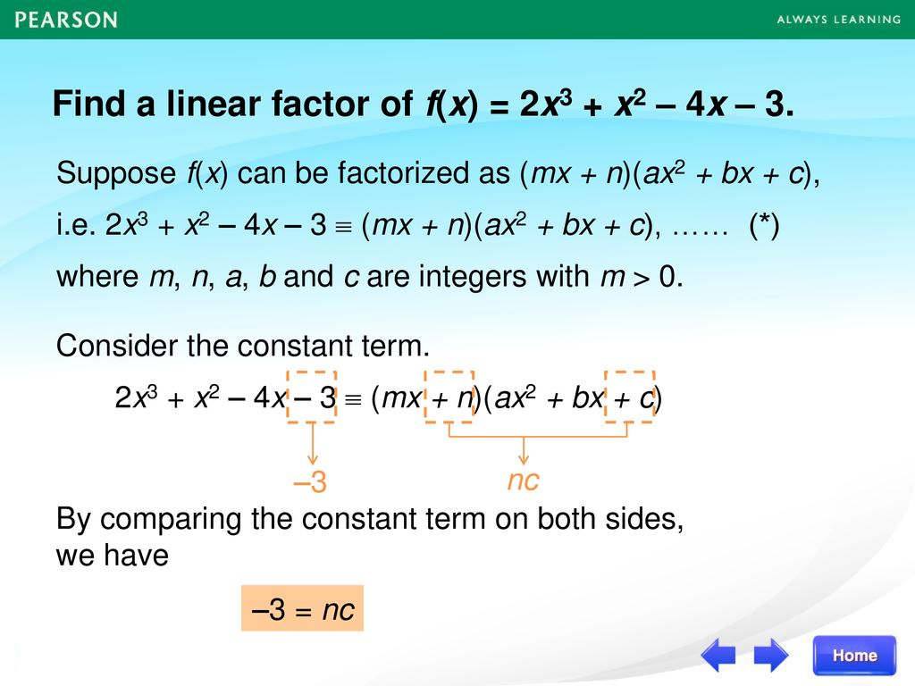Factor Theorem Ppt Download