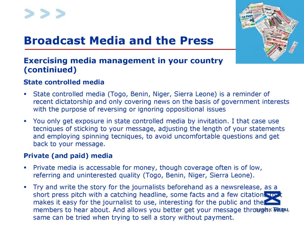 Broadcast Media and the Press