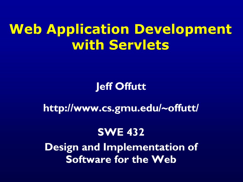 Web Application Development with Servlets - ppt download