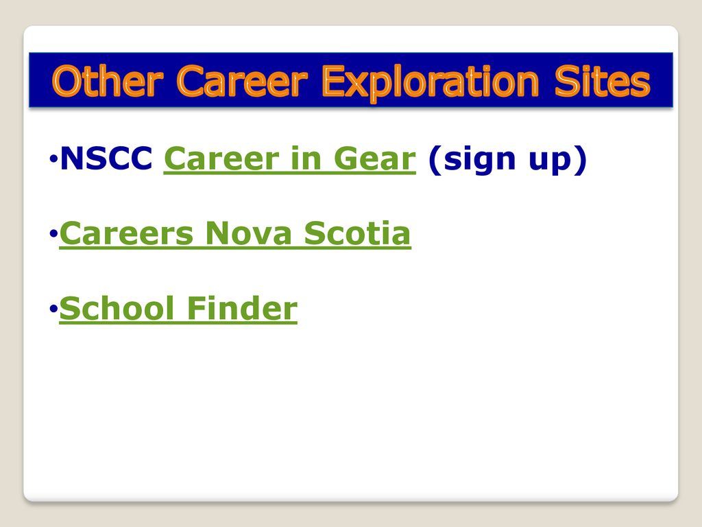 Other Career Exploration Sites