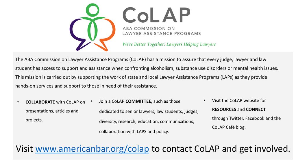 Visit To Contact CoLAP And Get Involved. - Ppt Download