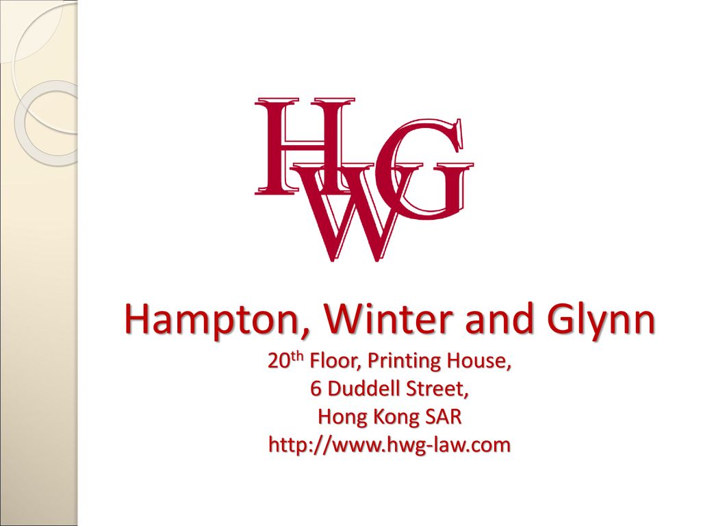 Hampton Winter And Glynn 20th Floor Printing House 6 Duddell Street Hong Kong Sar Ppt Download